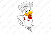 Chef Chicken Cartoon Rooster