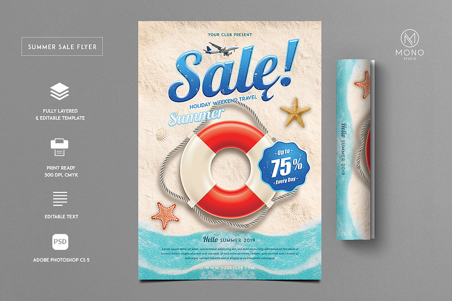 Summer Sale Holiday Flyer in Flyer Templates - product preview 8