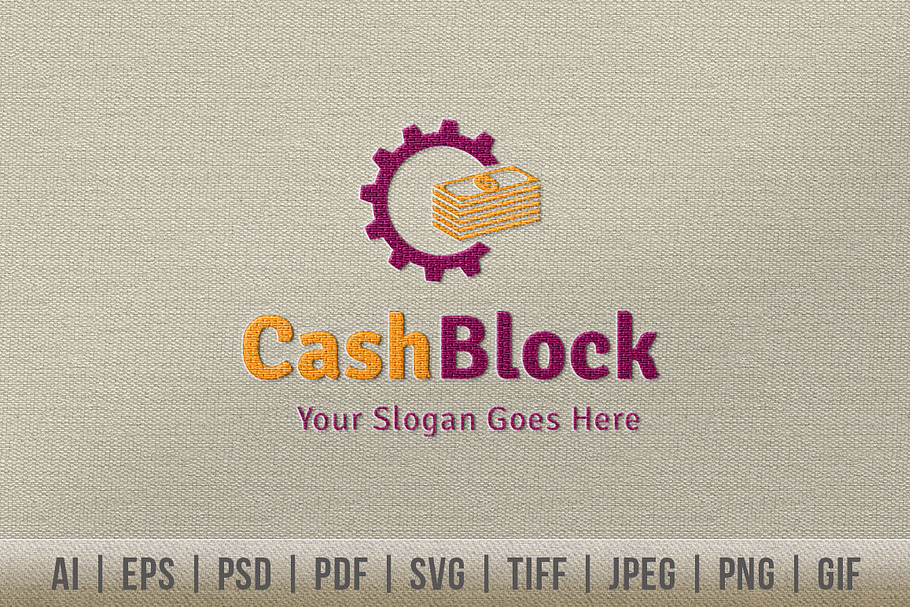Cash Block Logo in Logo Templates - product preview 8
