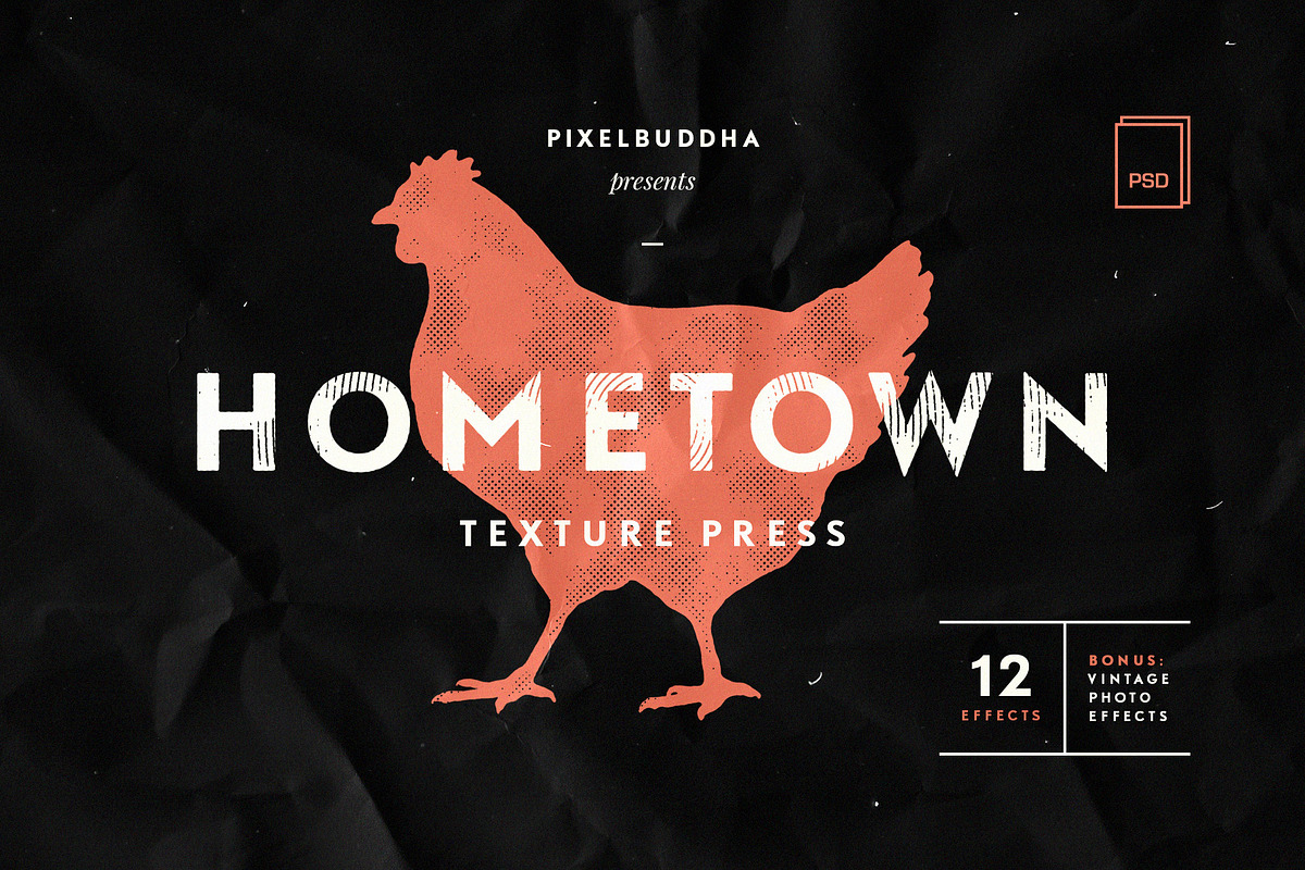 Hometown Texture Press Effects in Photoshop Layer Styles - product preview 8
