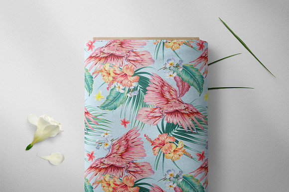Tropical garden,parrot pattern in Patterns - product preview 1