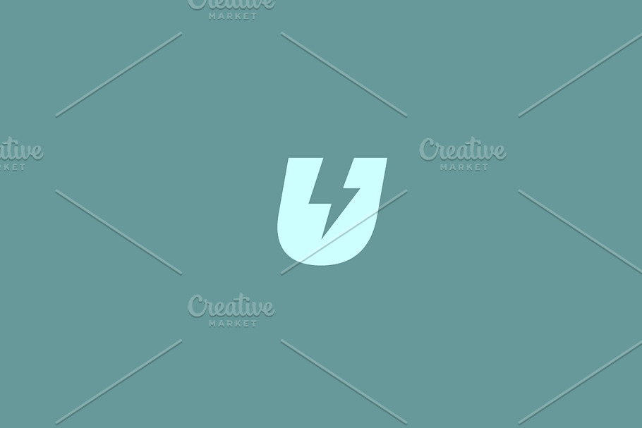 Letter U logo. Dynamic flash sign. in Logo Templates - product preview 8