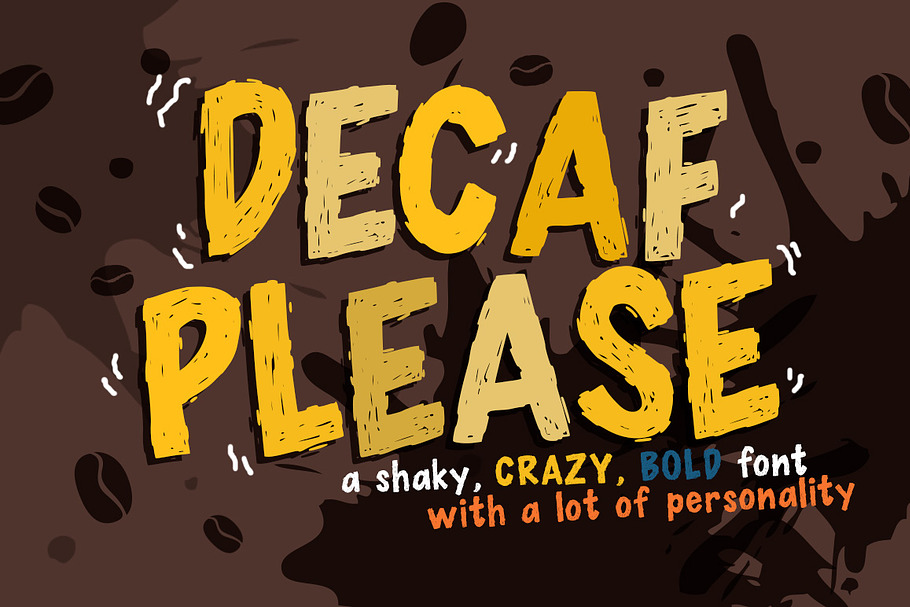 Decaf Please Font in Display Fonts - product preview 8