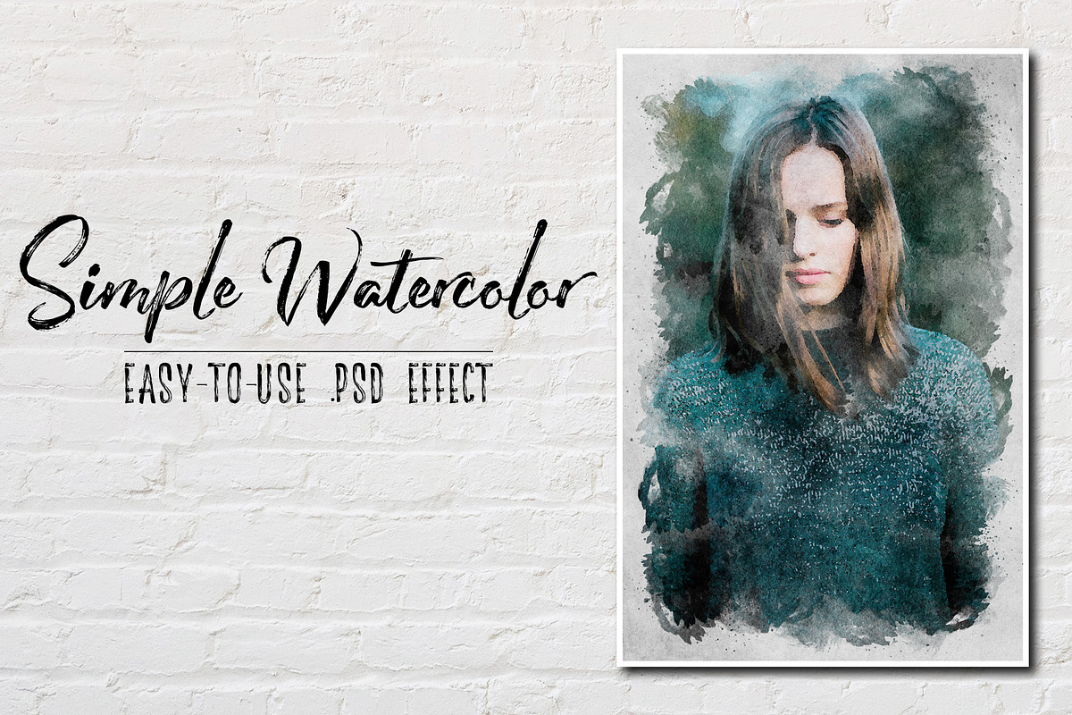 Simple Watercolor Photoshop FX in Add-Ons - product preview 8