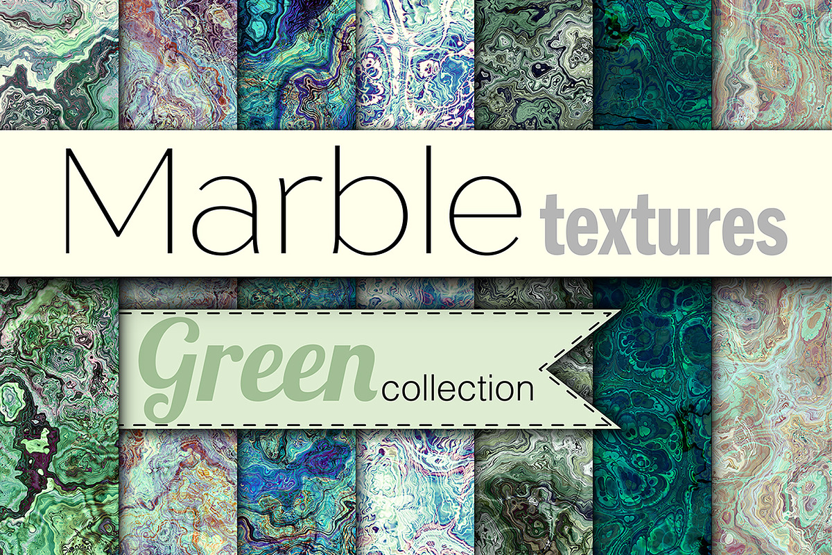 20 marble textures. Green collection in Textures - product preview 8