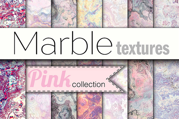20 marble textures. Pink collection.