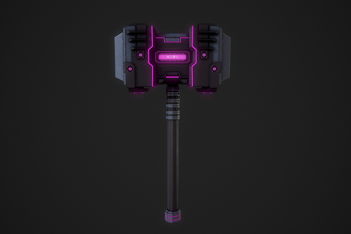 Cyberpunk Hammer in Weapons - product preview 8
