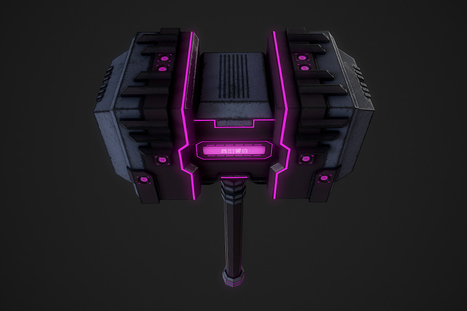 Cyberpunk Hammer in Weapons - product preview 2