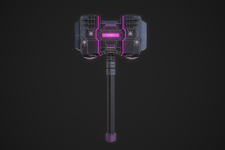 Cyberpunk Hammer in Weapons - product preview 6