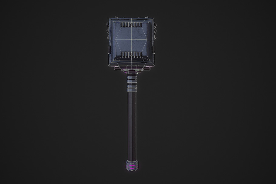 Cyberpunk Hammer in Weapons - product preview 7