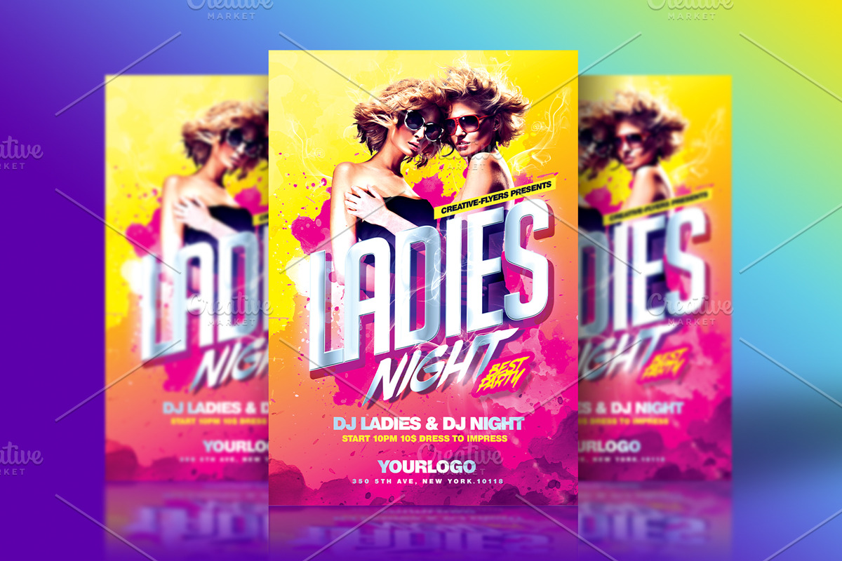 Ladies Night flyer Template in Flyer Templates - product preview 8