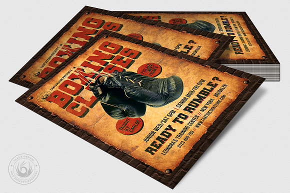 Boxing Classes Flyer Template in Flyer Templates - product preview 3