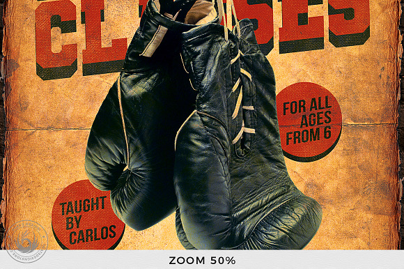 Boxing Classes Flyer Template in Flyer Templates - product preview 6