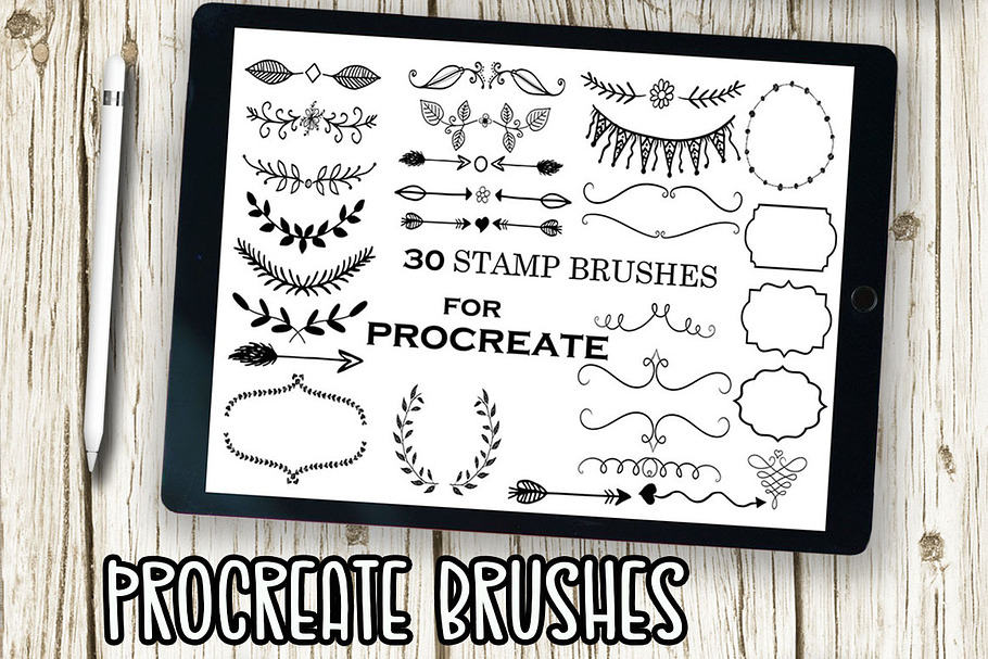 Procreate Stamp Brushes Floral Stamp