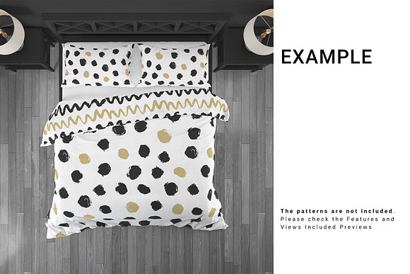 Bedroom Set -Bed Linen Floor & Wall in Product Mockups - product preview 7