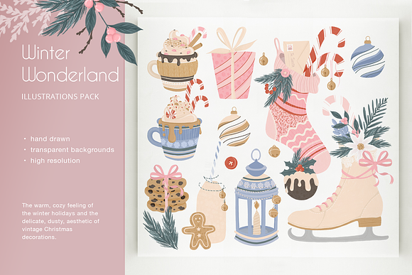 Winter Wonderland Illustration Pack in Illustrations - product preview 2