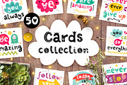 50 Decorative Cards Set