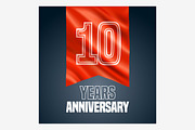 10 years anniversary vector icon