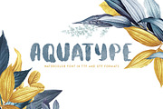 Aquatype. Display Watercolor font.