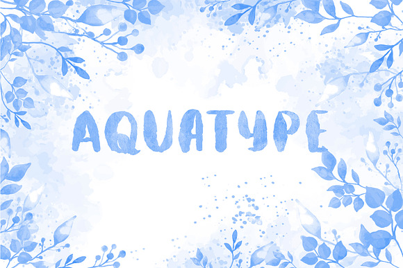 Aquatype. Display Watercolor font. in Display Fonts - product preview 7