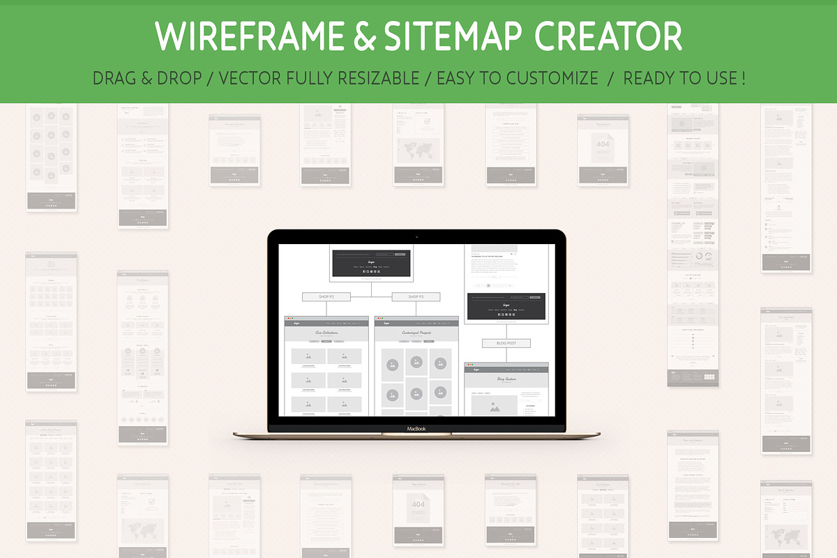 Wireframe and Sitemap Creator in Wireframe Kits - product preview 8