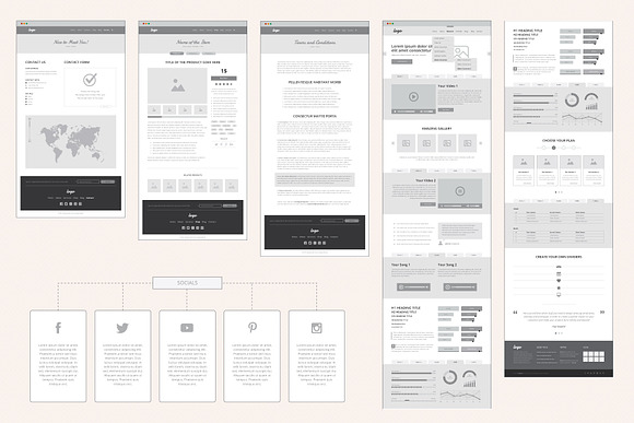 Wireframe and Sitemap Creator in Wireframe Kits - product preview 8