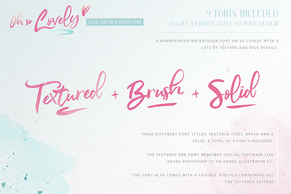 Oh So Lovely Font ~ a SVG Brush font in Script Fonts - product preview 1