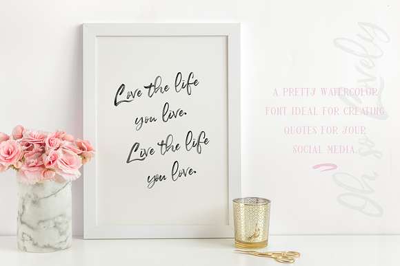 Oh So Lovely Font ~ a SVG Brush font in Script Fonts - product preview 3