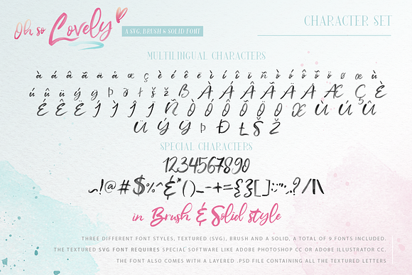 Oh So Lovely Font ~ a SVG Brush font in Script Fonts - product preview 12