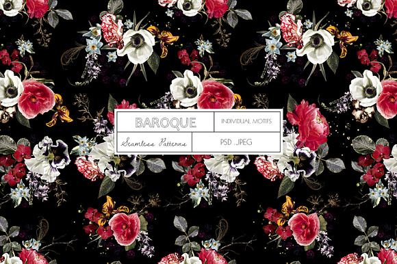 Baroque Floral Clip Art in Illustrations - product preview 8