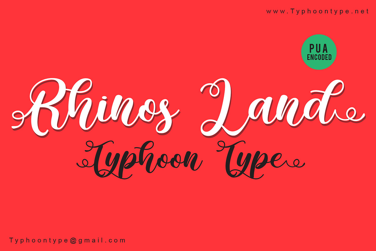 Rhinos Land font in Script Fonts - product preview 8
