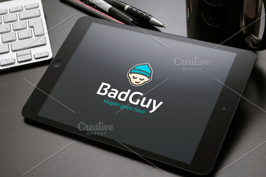 Bad Guy logo template