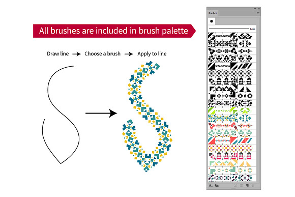 Tribal Pattern Brush #06 in Photoshop Brushes - product preview 4