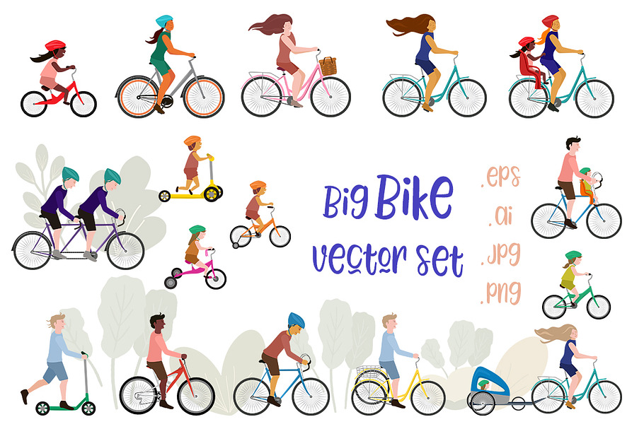 Bike / bicycle vector set