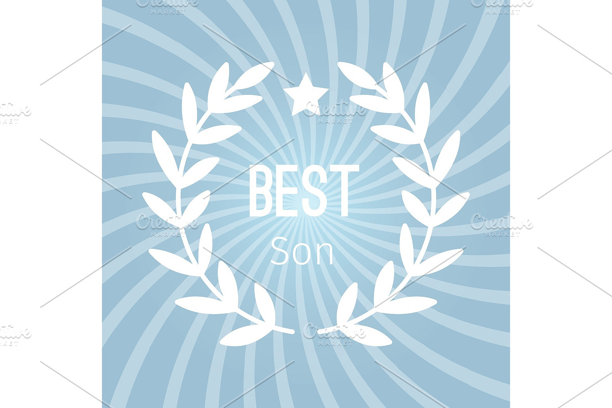 Wreath award best son background in Illustrations - product preview 8