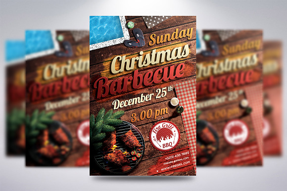 3 BBQ Flyers Bundle in Flyer Templates - product preview 1