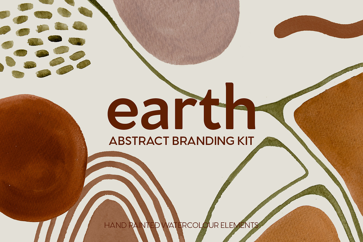 Earth Abstract Art Shapes & Textures in Illustrations - product preview 8