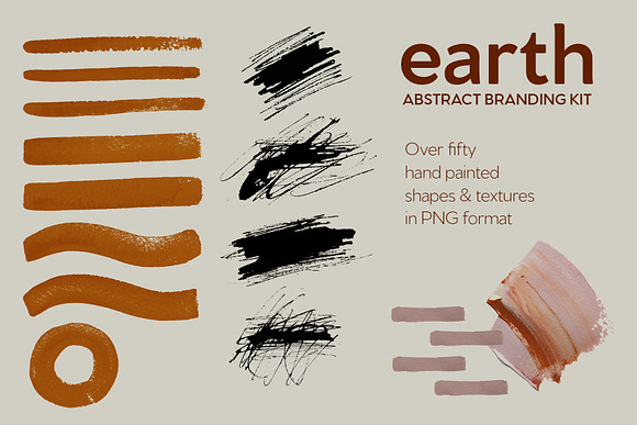 Earth Abstract Art Shapes & Textures in Illustrations - product preview 1