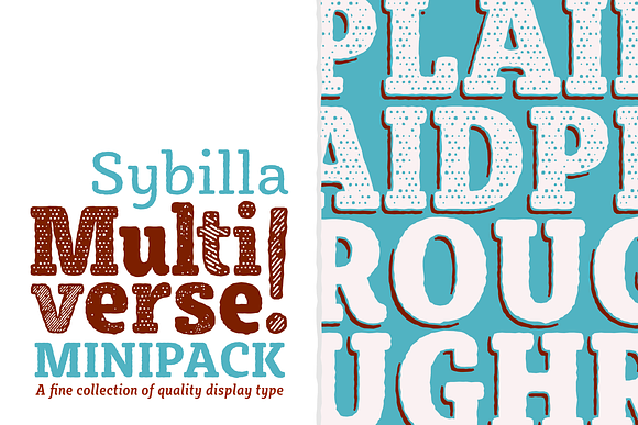 Sybilla Multiverse: Plaid + Rough in Display Fonts - product preview 1