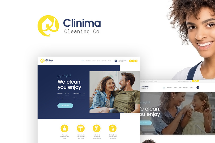 Clinima - Cleaning Services WP Theme in WordPress Business Themes - product preview 8