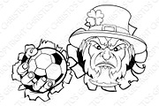 Leprechaun Soccer Mascot Ripping