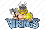 Viking Tennis Sports Mascot