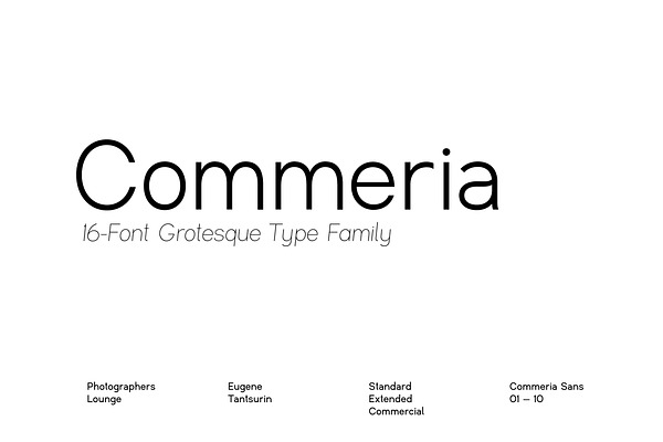 Commeria — Grotesk Sans Serif Family