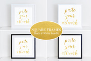 Square Frames Mockup Bundle (55) b&w