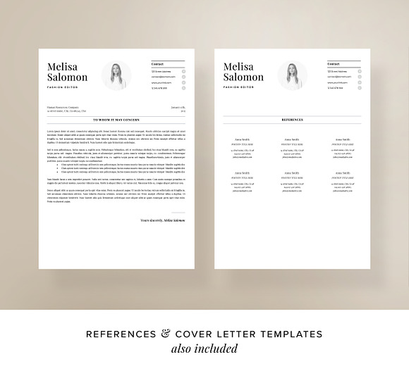 Resume Template 1, 2 page | "Paris" in Resume Templates - product preview 5