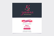 5 years anniversary invite vector