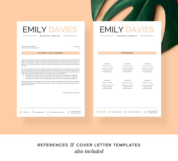 Resume Template 1 page | "Davies" in Resume Templates - product preview 3