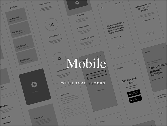 Web Wireframe Kit for Corporate Site in Wireframe Kits - product preview 2