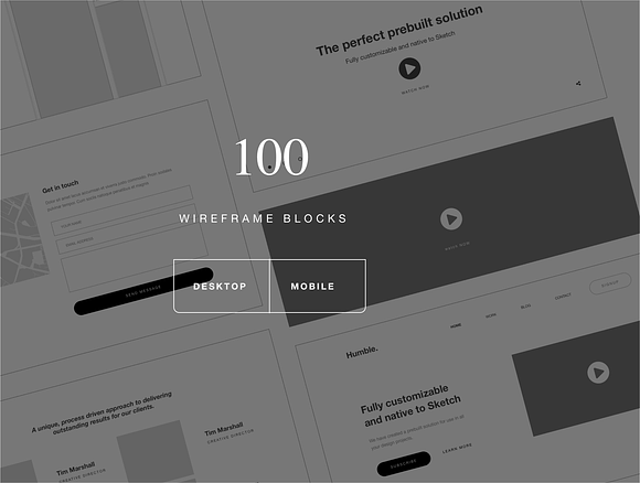 Web Wireframe Kit for Corporate Site in Wireframe Kits - product preview 4
