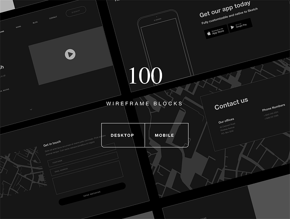 Web Wireframe Kit for Corporate Site in Wireframe Kits - product preview 5